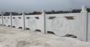 忻州芝麻白河道栏杆 石材栏杆