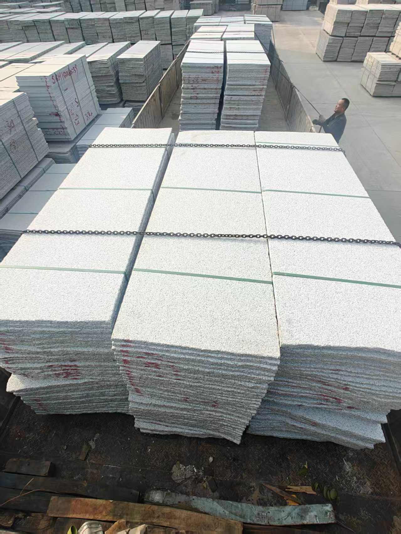 忻州芝麻白毛板，石材毛板