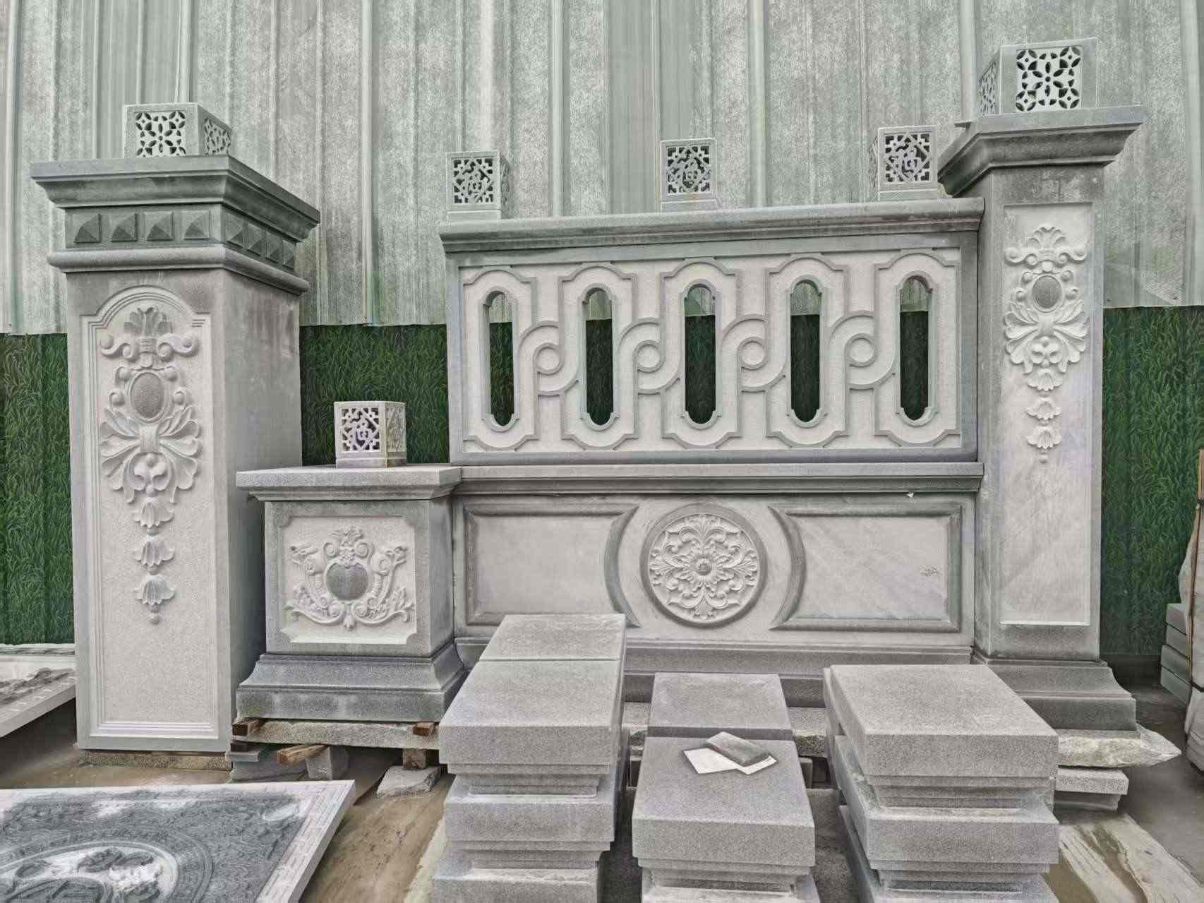 忻州芝麻灰异形别墅门头